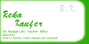 reka kaufer business card