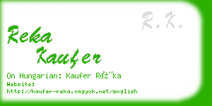 reka kaufer business card